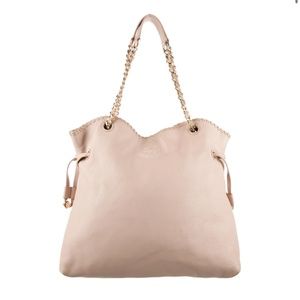 Tory Burch Solid Leather Shoulder Bag